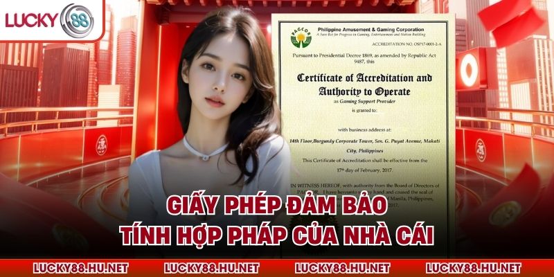 Giấy phép đảm bảo tính hợp pháp của nhà cái