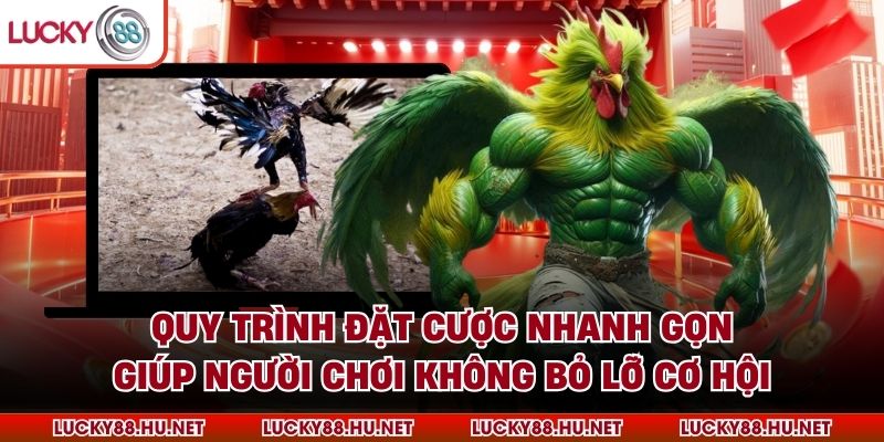 Quy trình đặt cược nhanh gọn giúp người chơi không bỏ lỡ cơ hội